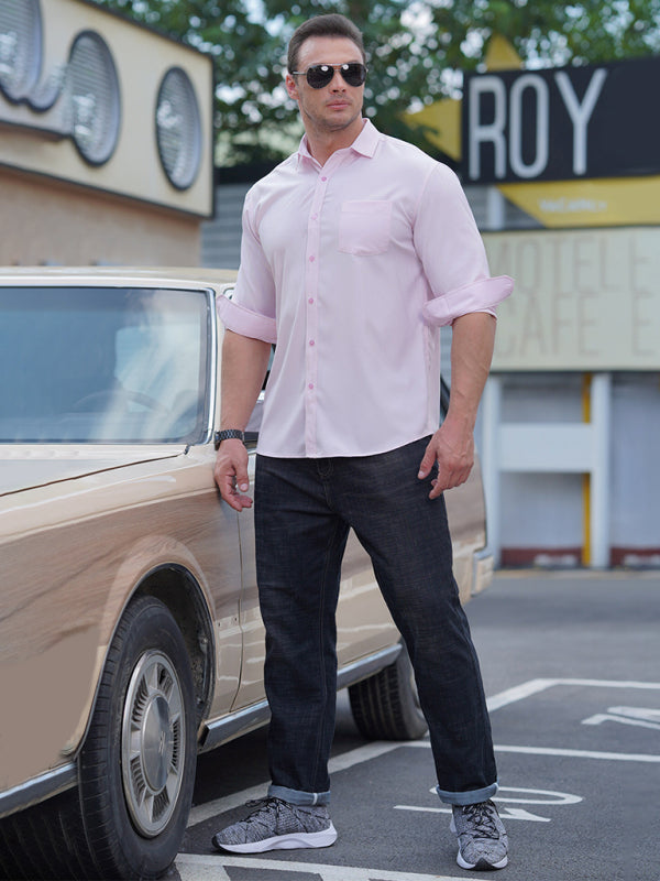 New style plus size men's short sleeve loose casual shirt